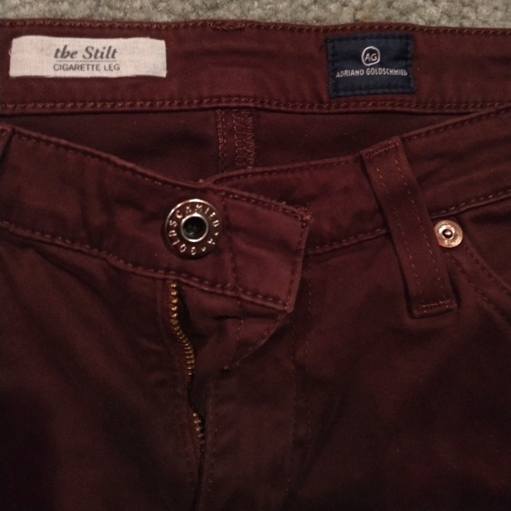 AG 27R Brown Stilt Jeans Cigarette Leg